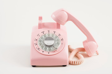 Pink Rotary Dial Phone 