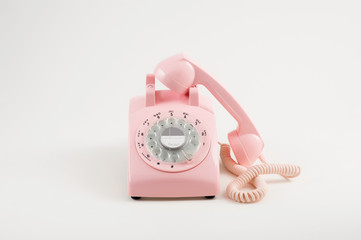 Pink Rotary Dial Phone 