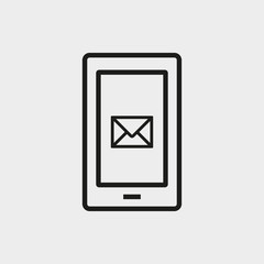 phone sms icon stock vector illustration flat design