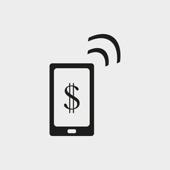 Smart phone with money dollars stock vector illustration flat design