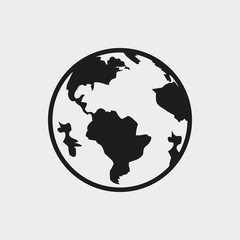 Earth icon stock vector illustration flat design