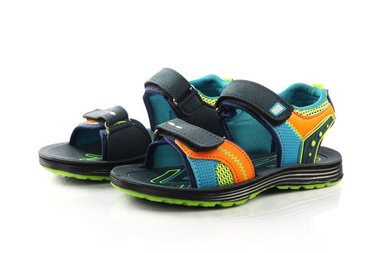 Children's footwear isolated on a white

