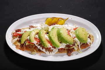 avocado huarache with meat