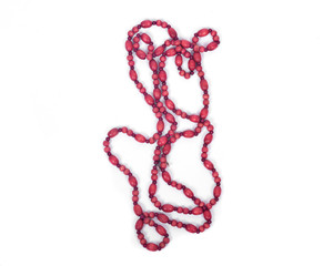 Fine art and fashion necklace separated on white background