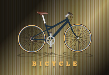 bicycle retro style vector on brown background
