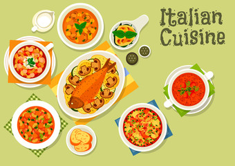 Italian cuisine healthy dinner icon