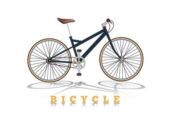 bicycle retro style vector isolated on white background