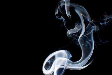 smoke on black