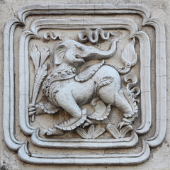 Stucco white sculpture decorative pattern wall design square for