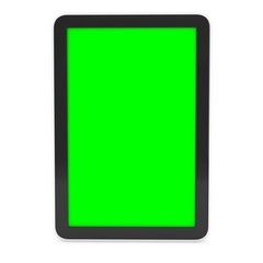 Tablet pc computer with green screen chroma key