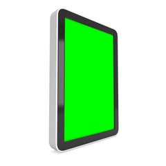 Tablet pc computer with green screen chroma key