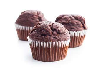 The tasty chocolate muffin.