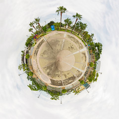 Circle panorama Multi-purpose field in public park