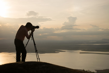 Photographer shooting photo