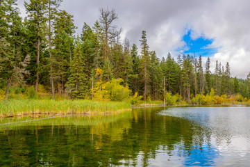 Obraz premium Majestic mountain lake in Canada. Corbett Lake. Vancouver.