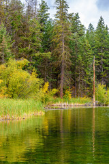 Majestic mountain lake in Canada. Corbett Lake. Vancouver.