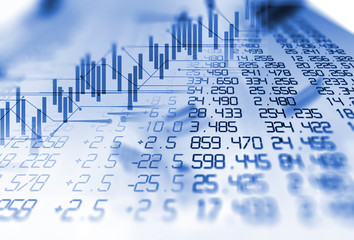 technical financial graph on technology abstract background