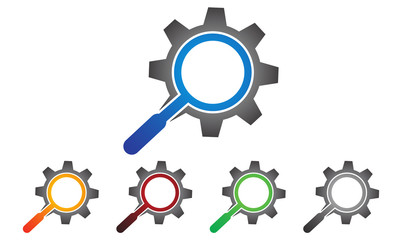 gear search logo design