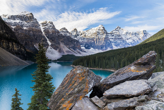 Moraine Lake, Banff National Park, Alberta, Canada,