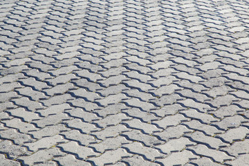 Pavement texture background. Focus point in the center.