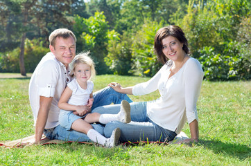 Fototapeta premium family with children