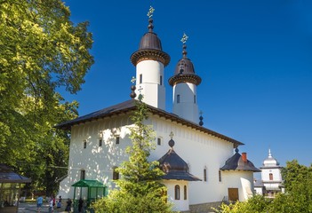 Varatec orthodox church monastery protected by unesco heritage, Agapia town, Moldavia, Bucovina, Romania