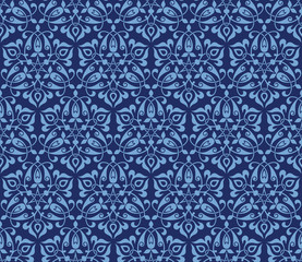 Traditional arabic decor on blue background