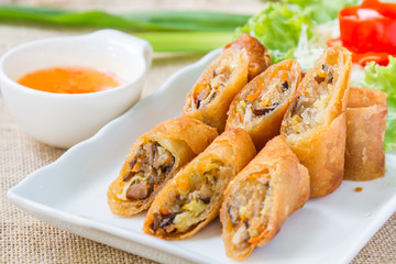 Deep fried spring rolls