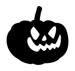 scary, pumpkin face vector symbol icon design