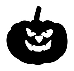 scary, pumpkin face vector symbol icon design
