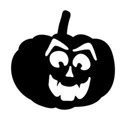 scary, pumpkin face vector symbol icon design