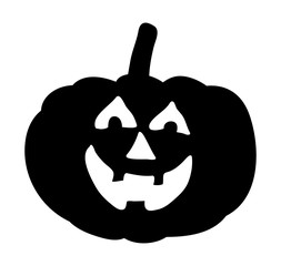 scary, pumpkin face vector symbol icon design