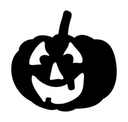 scary, pumpkin face vector symbol icon design
