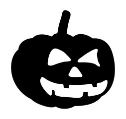 scary, pumpkin face vector symbol icon design