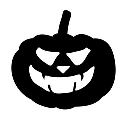 scary, pumpkin face vector symbol icon design