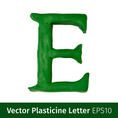 Vector illustration of Plasticine letters  english alphabet.