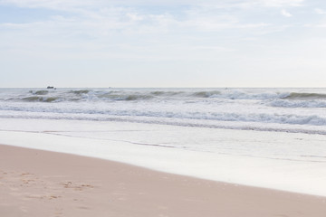 beautiful landscape summer sea with clean sand beach