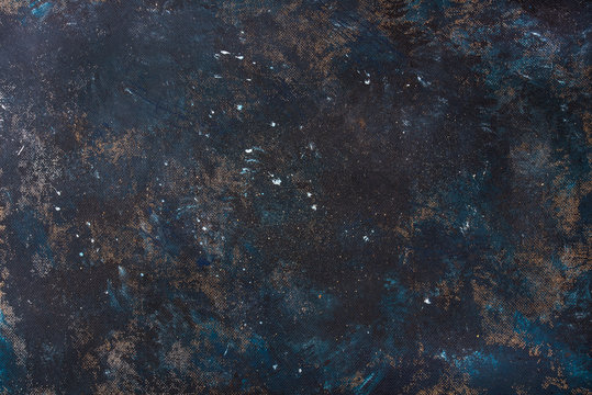 Old Damaged Dark Blue Painted Plywood Texture, Wallpaper And Background