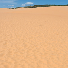 red sand dune desert in Mui Ne, Vietnam