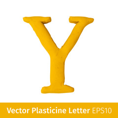 Vector illustration of Plasticine letters  english alphabet.