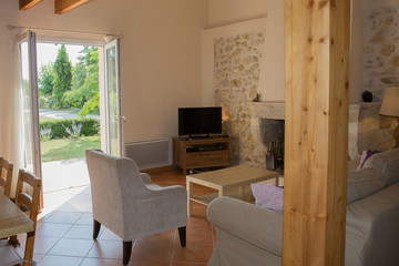 Cosy and beautiful bright living room interior