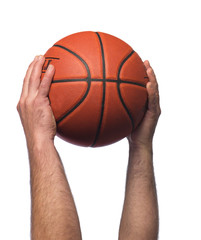 Fototapeta premium Basketball on white 