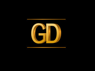 GD Initial Logo for your startup venture.vector illustrator