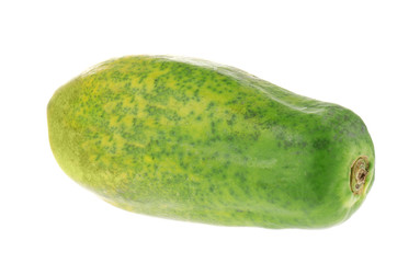 Ripe papaya isolated on white background