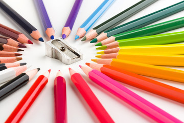 Color pencils composition