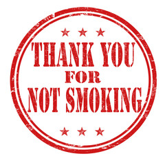 Thank you for not smoking stamp