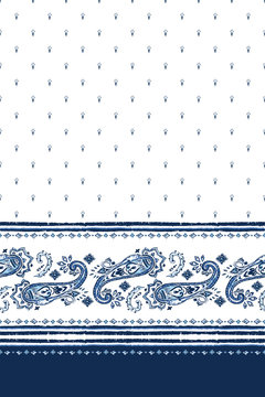 Seamless Paisley Watercolor background. Indian Hand Drawn vector illustration
