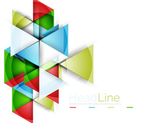 Glossy glass modern triangle layout