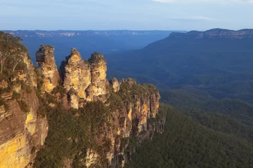 Fotobehang Three Sisters Three Sisters-rotsformatie, Blue Mountains, Australië