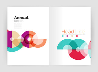 Circle annual report templates, business flyers